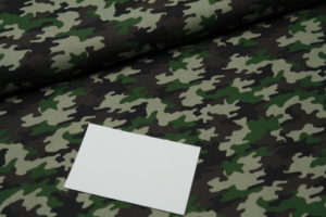 Baumwolle Webware Camouflage oliv