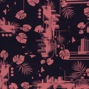 Jersey Swafing Urban Jungle by Thorsten Berger korall lila