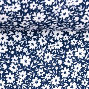 Viskose Swafing Viola Streublumen blau weiß