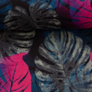 Baumwolle Webware Jungle Network by Thorsten Berger pink blau