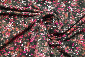 Jersey Viskose Hilco Sparkle Dots Punkte auf schwarz