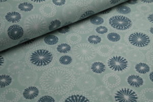 Baumwolljersey Finlayson Blumen Pusteblumen auf mint