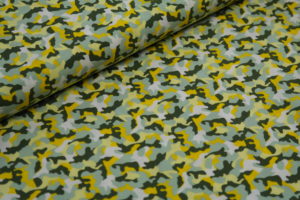 Viskose Webware Camouflage gelb oliv