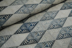 Canvas Dekostoff Rauten blau