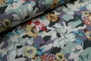 Baumwolljersey Blumen Camouflage