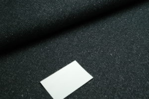 French Terry Sommersweat Fischgrat schwarz