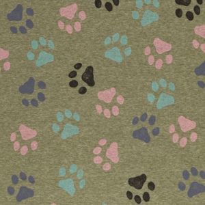 Alpenfleece Swafing Eiger Pfoten oliv meliert