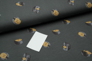 Baumwolljersey Igel grau