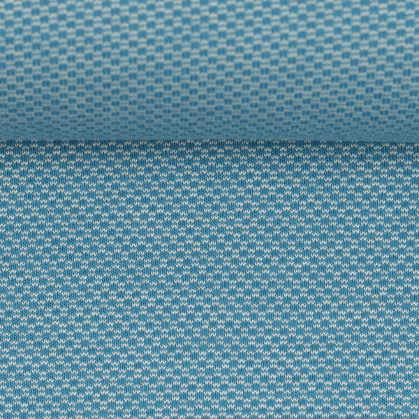 Jacquard Jersey Swafing Leroy blau meliert