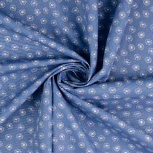 Baumwolle Webware Pusteblumen blau