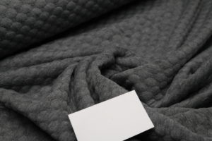 Jacquard Jersey Tupfen grau