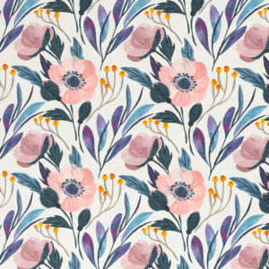 Baumwolljersey Swafing Bern Blumen auf creme