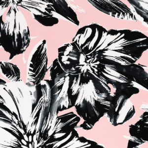 Jersey Viskose Swafing Selina FS 22 Blumen auf rosa