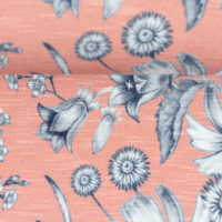 Jersey Viskose Swafing Merle Slub Optik Blumen auf apricot – Bild 2