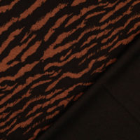 Jersey Jacquard Animal Print Zebra auf braun – Bild 2