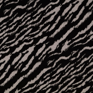 Jersey Jacquard Animal Print Zebra auf grau