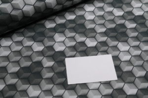 Canvas Dekostoff Würfel grafisch hellgrau grau