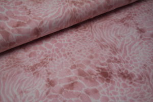 Sommersweat French Terry Hilco Lounge Skin Animal Print altrosa