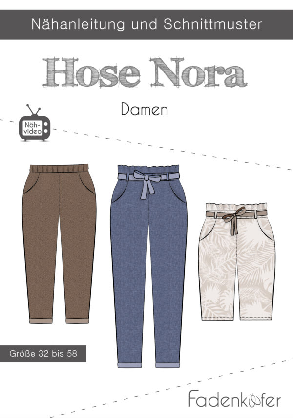 Papierschnittmuster Hose Nora Damen