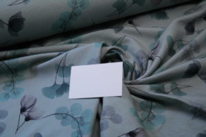 Sommersweat French Terry Organic Blumen Blätter grün