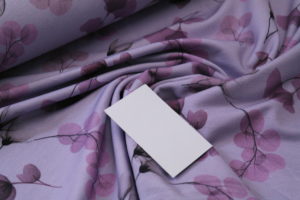 Sommersweat French Terry Organic Blumen Blätter lila