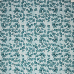 Baumwolljersey Swafing Yoga Love Gingko blau petrol