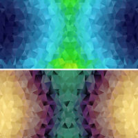 Baumwolljersey Swafing Gradient by Bienvenido Colorido Polygone Farbverlauf blau türkis – Bild 3