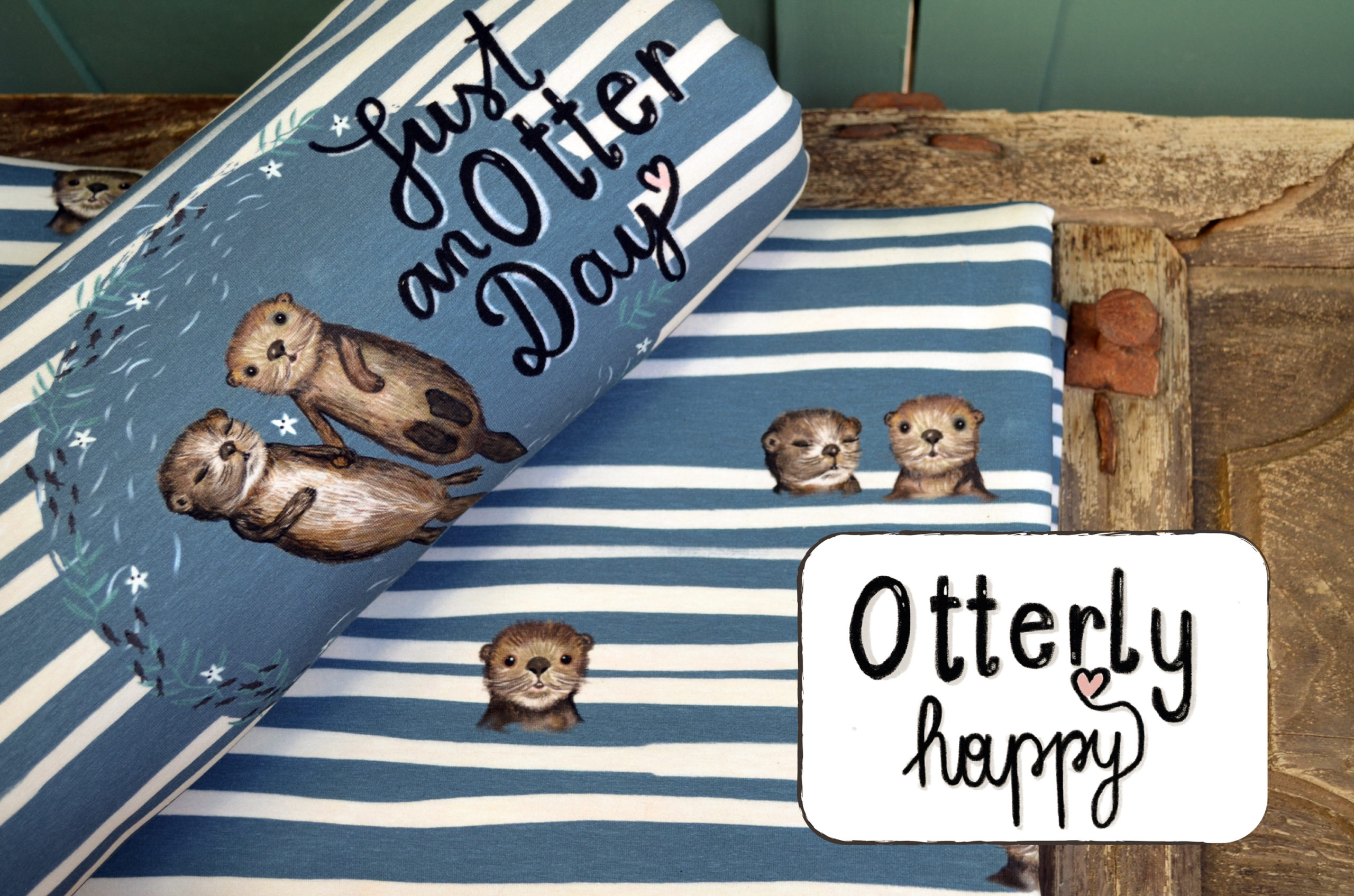 Panel Jersey Swafing Otterly Happy by Bienvenido Colorido – Bild 4