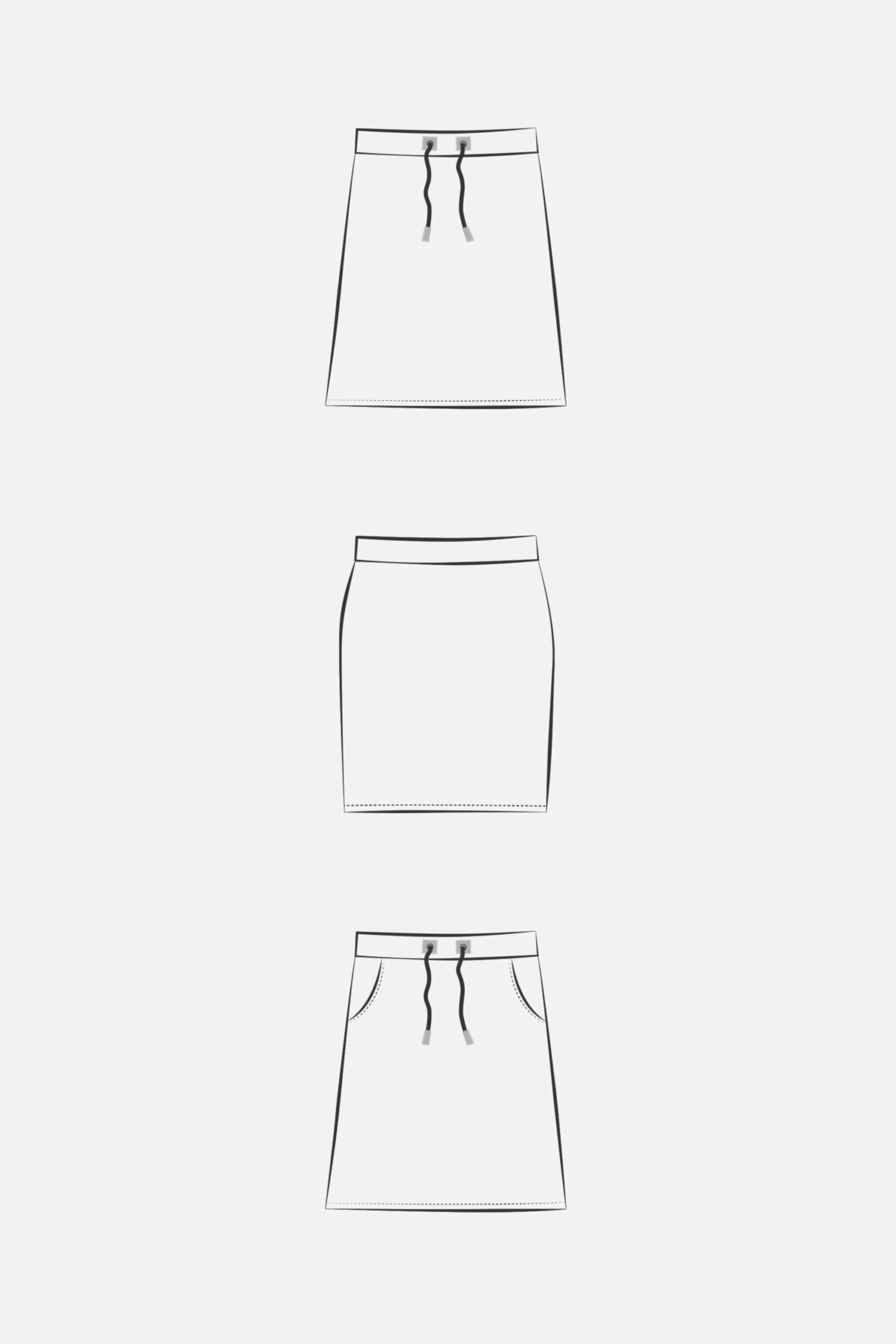 Fadenkäfer Papierschnittmuster Rock Anne Damen – Bild 2