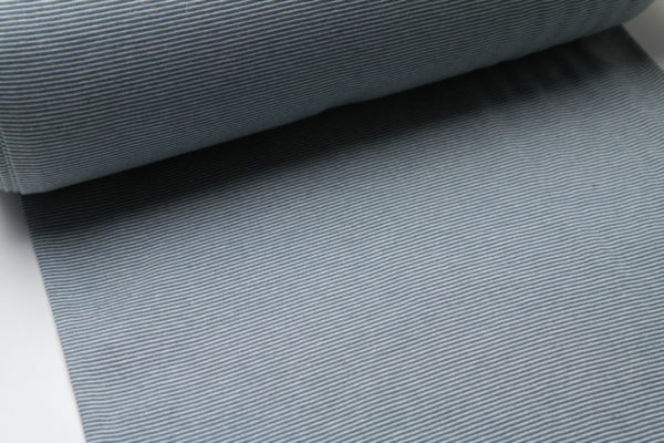 Bündchen Feinstrick Ringel blau cremeweiß