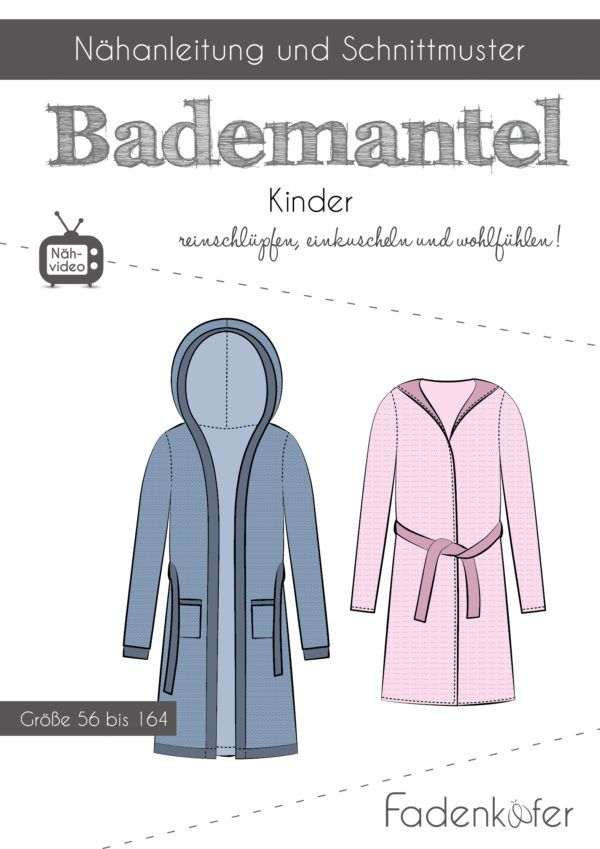 Fadenkäfer Papierschnittmuster Bademantel Kinder