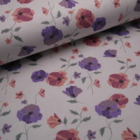 Alpenfleece Blumen auf cremeweiß – Bild 2