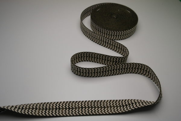 Einfassband Meterware 40 mm braun creme