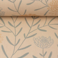 Canvas Dekostoff Swafing Dara Blumen auf hellem beige – Bild 2