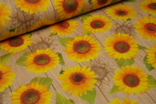 Canvas Dralon Outdoorstoff teflonbeschichtet Sonnenblumen
