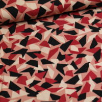 Viskose Twill Webware Muster geometrisch auf altrosa – Bild 2