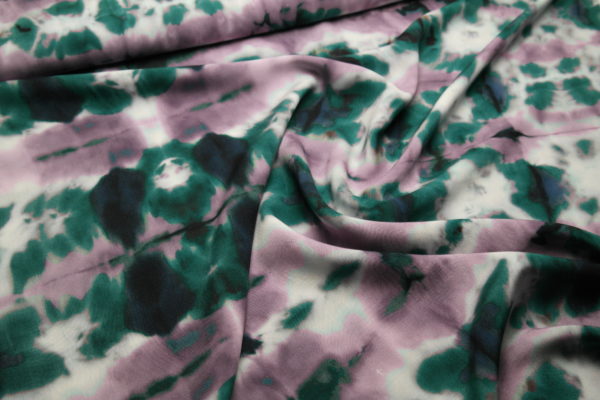 Viskose Webware Atelier Jupe Batik lila petrol