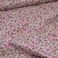 Baumwolle Webware Voile Streublumen pink lila – Bild 2