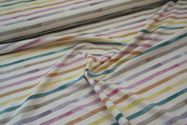 Jersey Hilco Pear Stripe Streifen auf creme