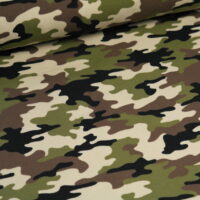 French Terry Sommersweat Camouflage oliv – Bild 2