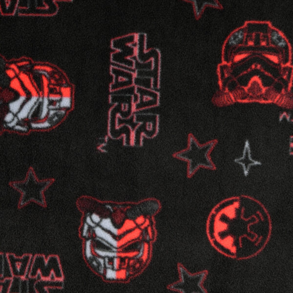 Polarfleece Star Wars auf schwarz