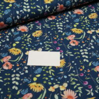Jersey Baumwolle Sommertraum Blumen blau – Bild 2
