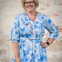Viskose Webware Swafing Scrunch by lycklig design Batik blau – Bild 3