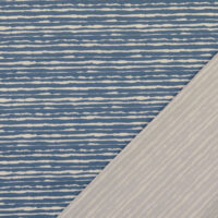 Jersey Baumwolle Streifen jeansblau – Bild 2