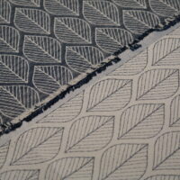 Dekostoff Gobelin Jacquard Double Blätter blau – Bild 3