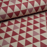 Dekostoff Gobelin Jacquard Double Triangel rot – Bild 2