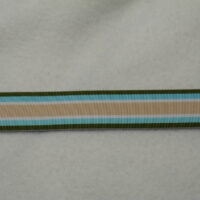 Dekoband Ripsband Streifen beige weiß hellblau grün – Bild 2