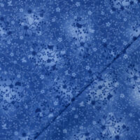 Baumwolle Webware Blumen blau – Bild 2