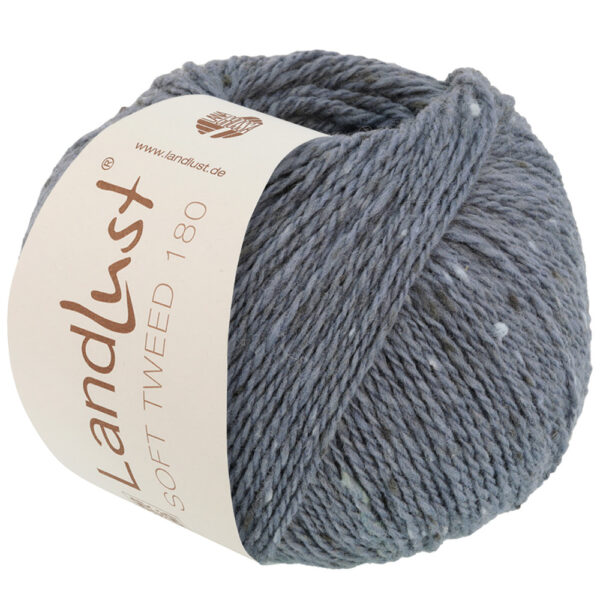 Lana Grossa Land Lust Soft Tweed 180 jeansblau meliert 121