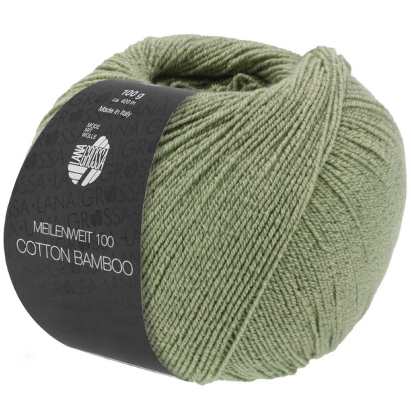 Meilenweit 100 4-fädig Cotton Bamboo 100g grau grün